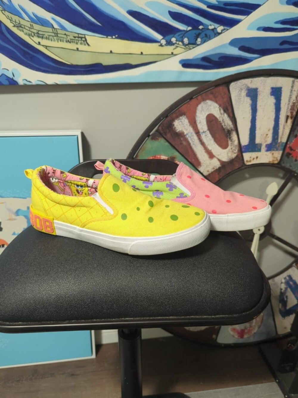 SpongeBob & Patrick Vans Style Deck Shoes Size 10.5  Ground Up